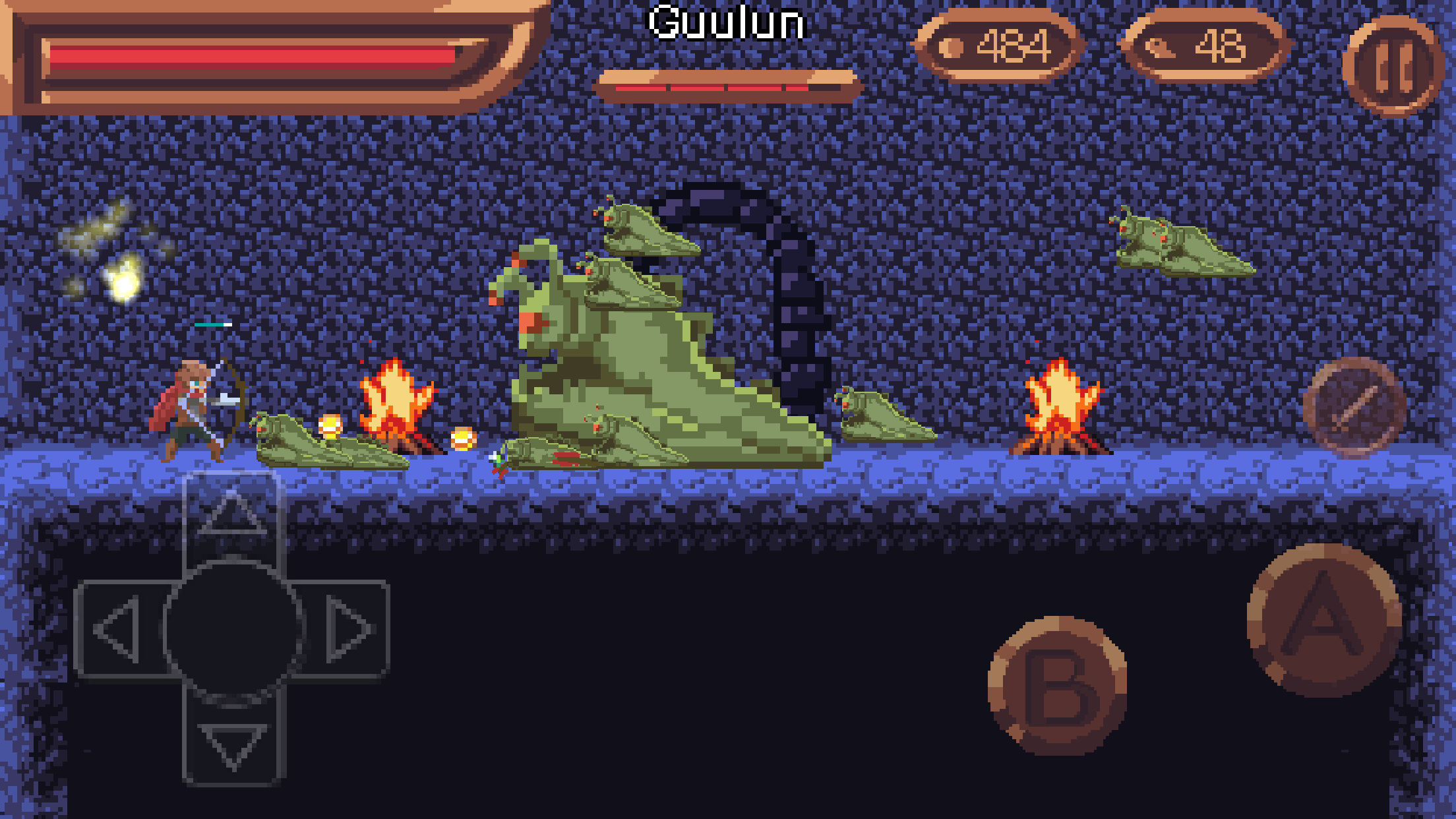 Starcie z potężnym bossem w mrocznej lokacji Unbroken Soul.