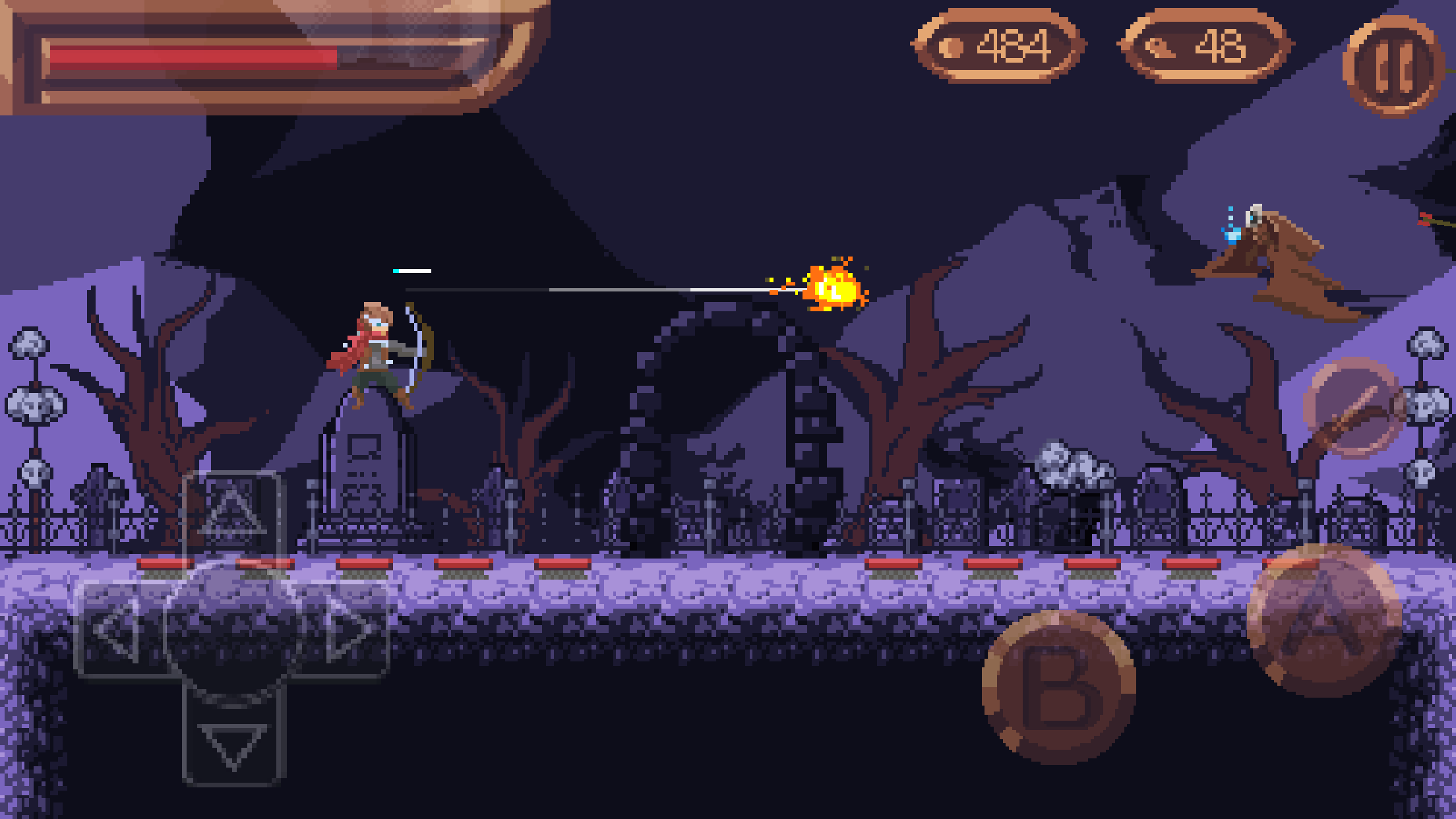 Bohater skrywa się w cieniu kolumn, wartownik przechodzi obok bez podejrzeń