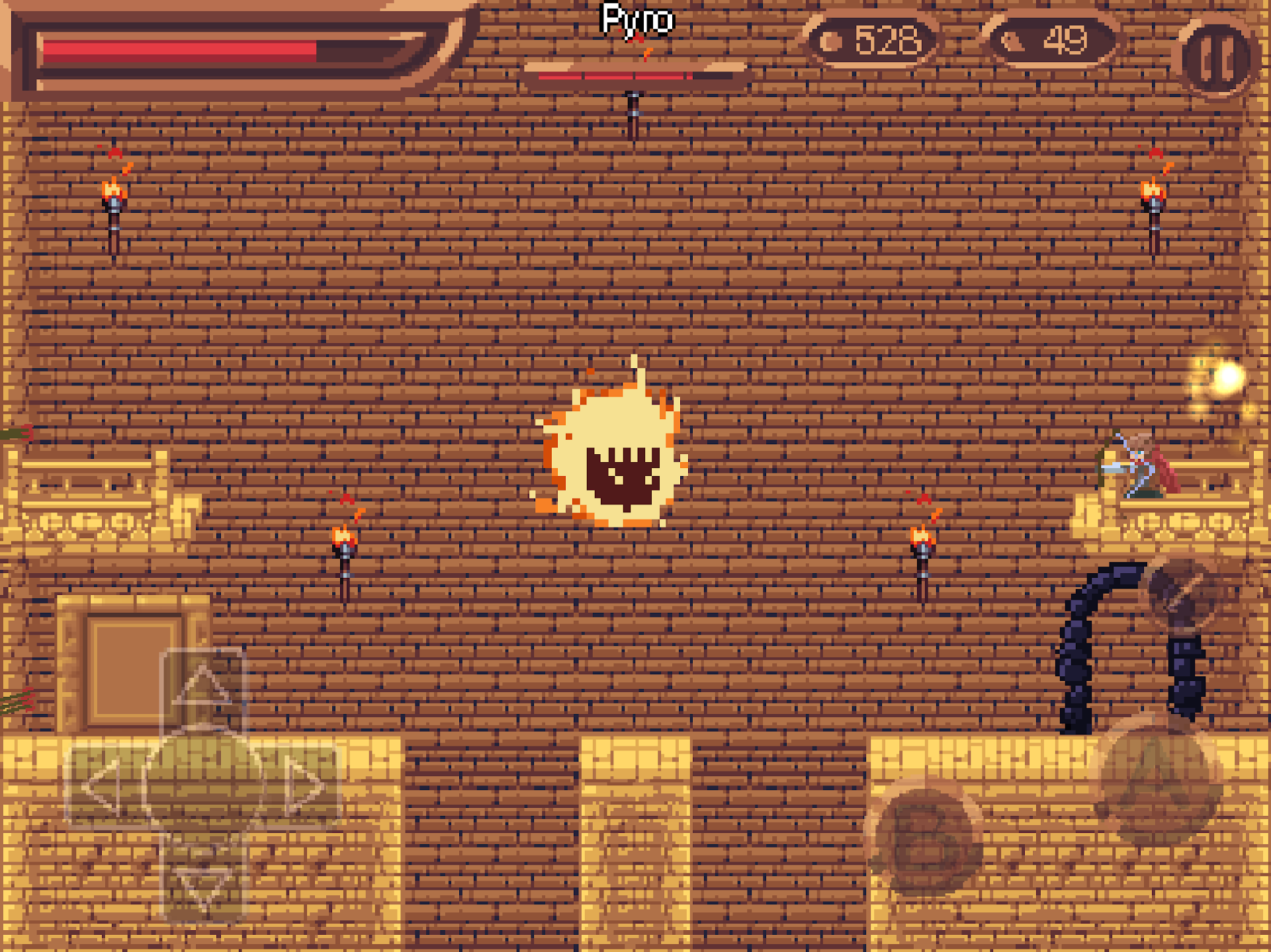 Zrzut ekranu z rozgrywki Unbroken Soul, walka w mrocznej lokacji