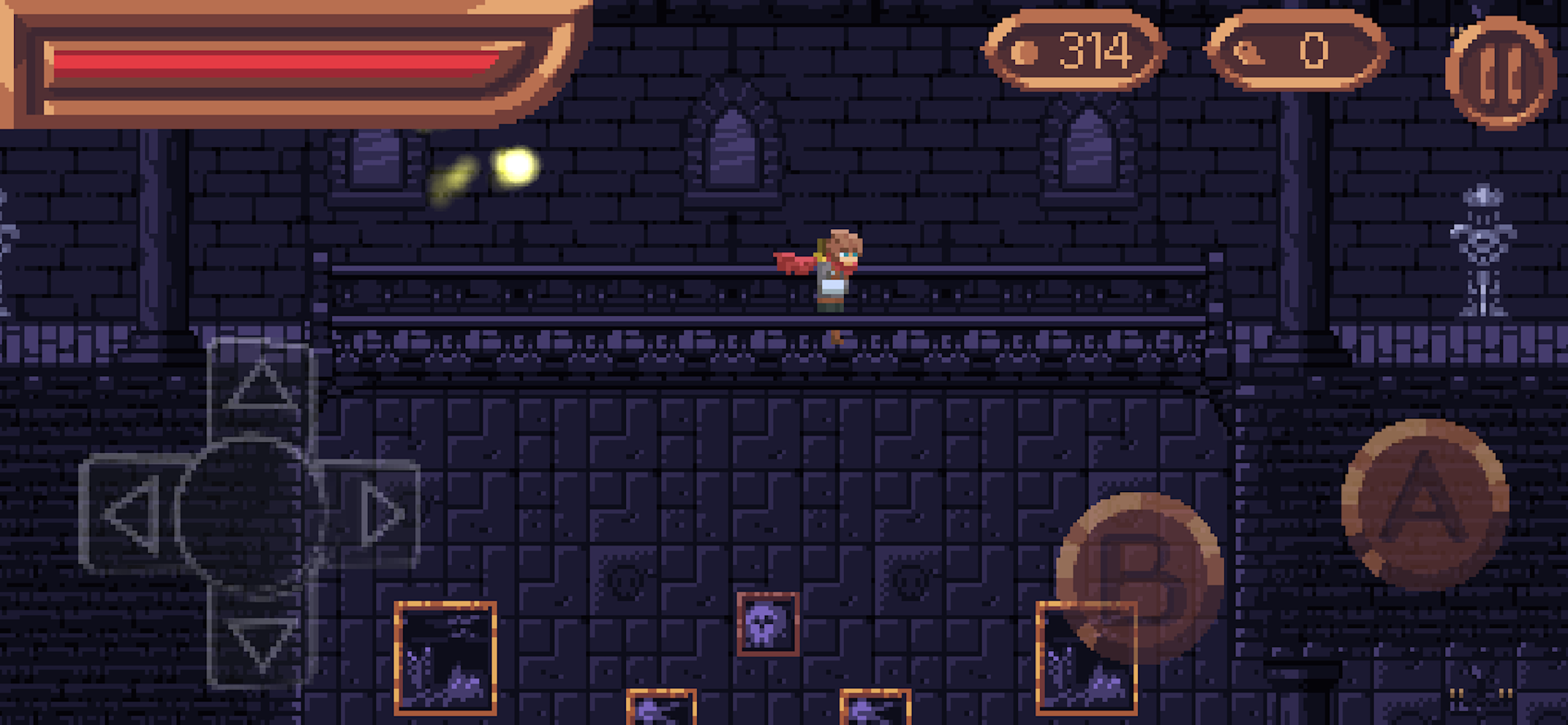 Mroczny krajobraz świata Unbroken Soul, ruiny i zamglone światło księżyca